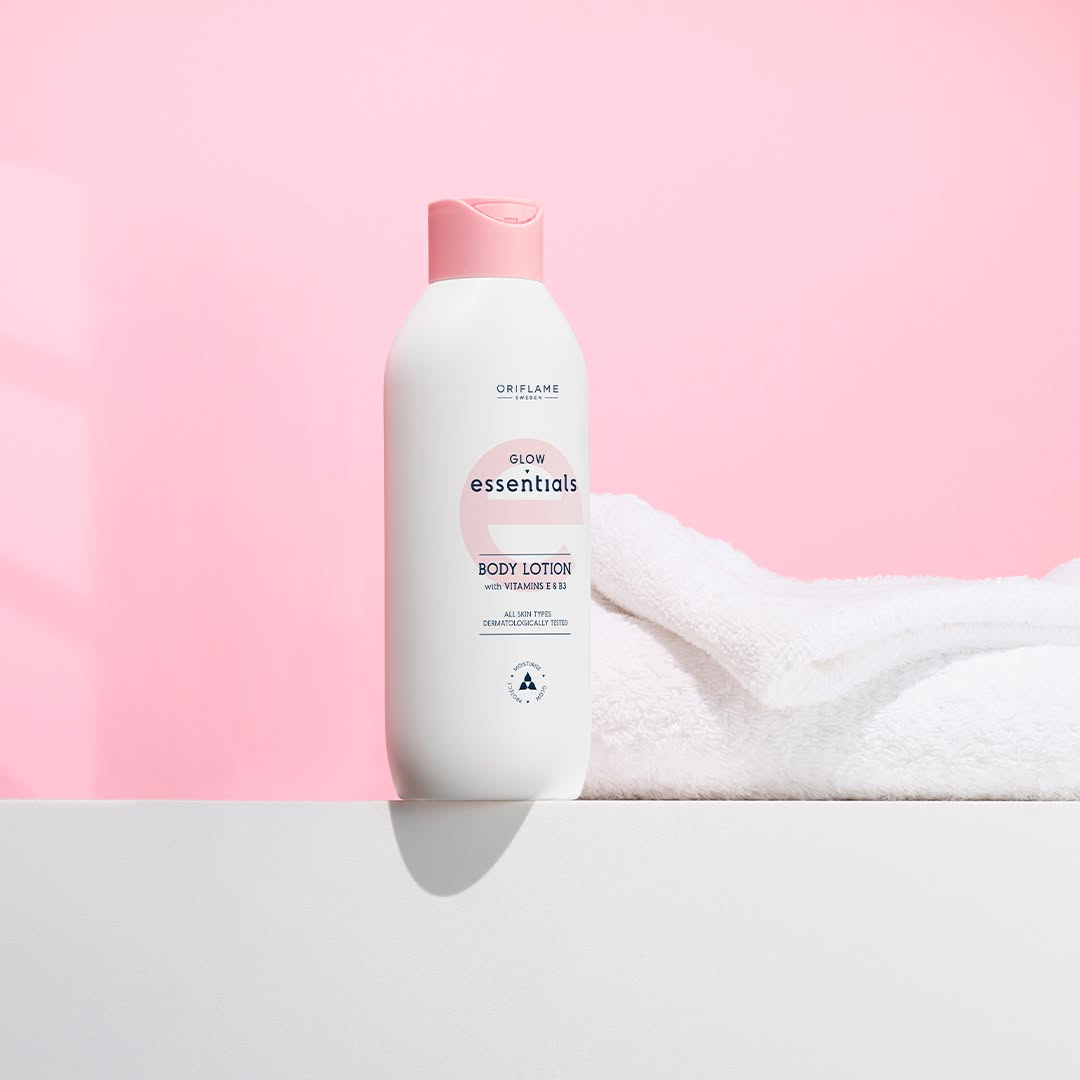 Glow Essentials Body Lotion with Vitamins E & B3